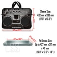 thumbnail image 2 of LSS 17 inch Laptop Sleeve Bag with Handle & Adjustable Strap for 17.4" 17.3" 17" 16" Apple MacBook, Acer, Asus, Dell, Hp, Cassette Player Design, 2 of 3