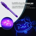 thumbnail image 1 of Lubelski 4Pcs 2 in 1 Luminous Light Pen UV Writing Invisible Ink Marker Kids Drawing Gift, 1 of 8