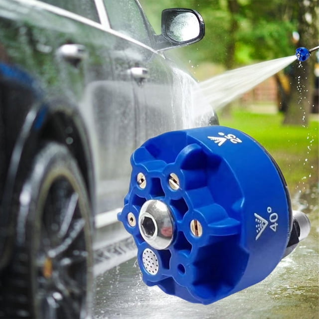 Hidrolavadora a batería de litio | Boquilla universal enchufable de acero inoxidable seis en uno de 1/4" | Lavadora de autos para el hogar y el cuidado del automóvil