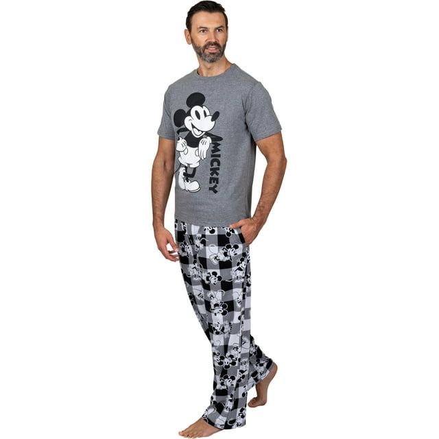 Disney Men's Pajama Mickey Fun Tee and Lounge Pants Sleepwear