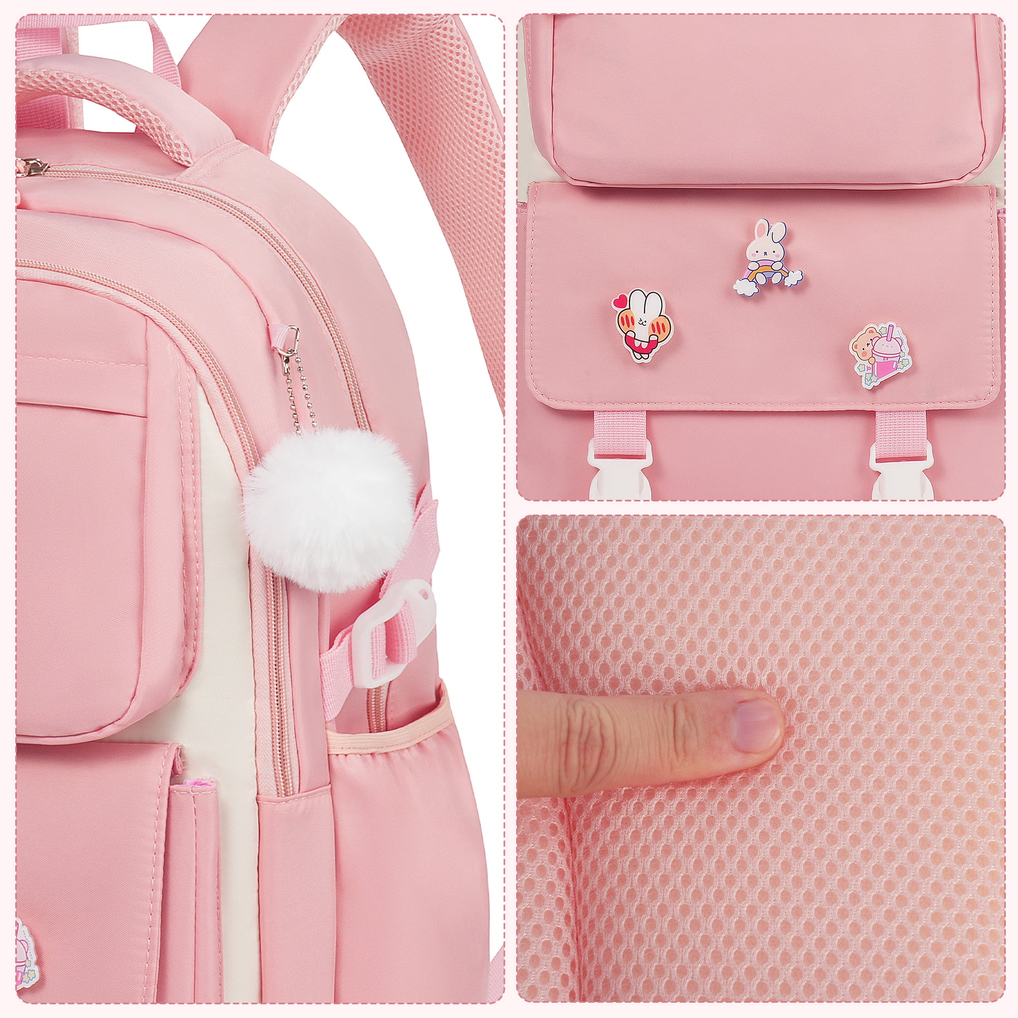 DAKIMOE Kids Backpack School Backpacks for College Cute Girl Middle High School Bookbag Large Capacity Lightweight Waterproof Daypack for Teens Students