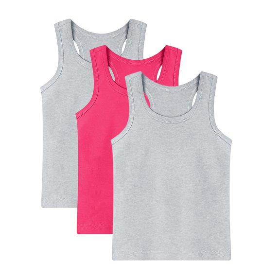 Nilvkv Boys Muscle Shirts, Boys Tank Tops, Kids 3 Pack Solid Sleeveless Round Neck Fitted Top Set Casual Summer Multicolor 2-3 Years