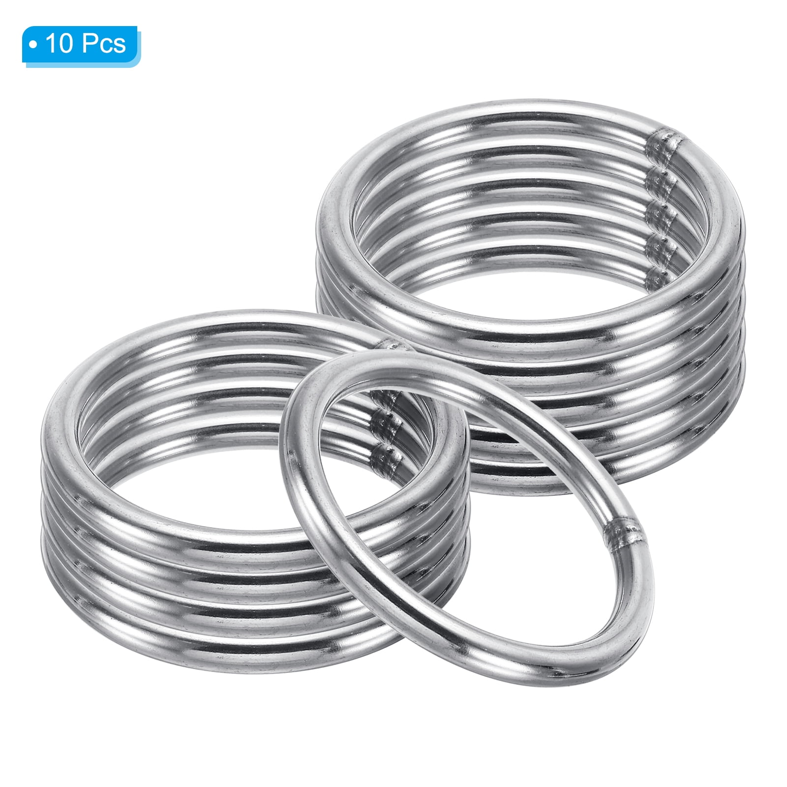 Design61 10er Set Stahlringe – 6 Mm Stark, 40 Mm Innendurchmesser, Verzinkt, Geschweißt