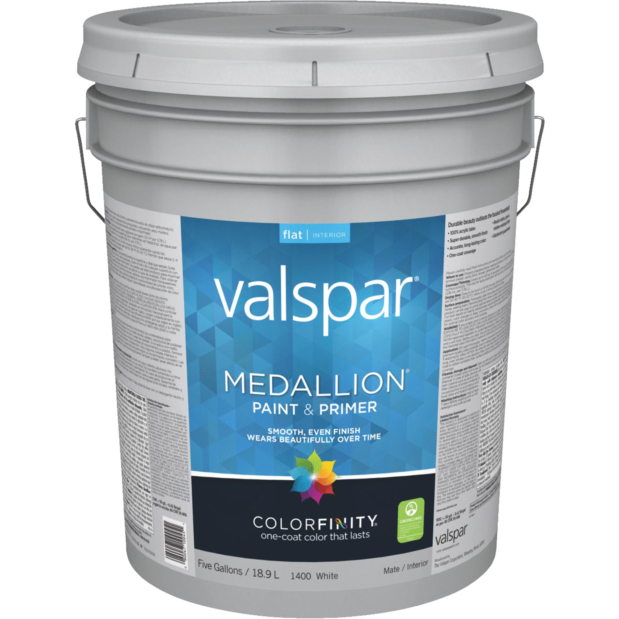 Valspar Medallion 100 Acrylic Paint & Primer Flat Interior Wall Paint