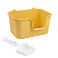 thumbnail image 2 of Open Top Pet Litter Tray Kitty Litter Pan with itter Basin itter L Yellow, 2 of 9