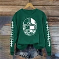 thumbnail image 4 of Mceream Game Day Sweatshirt Women Football Funny Graphic Shirt Knit Game Day Pullover Tops Casual Long Sleeve Football Season Shirt Green L, 4 of 4