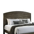 thumbnail image 3 of Benjara Roxy Queen Size Bed, Curved Panel Headboard, Walnut Brown Rubberwood, 3 of 5