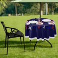 thumbnail image 7 of Coolnut 60" America Flag Gnome Outdoor Round Tablecloth, Waterproof Stain-Resistant Non-Slip Circular Tablecloth with Umbrella Hole and Zipper for Tabletop Backyard Party BBQ Decor, 7 of 7