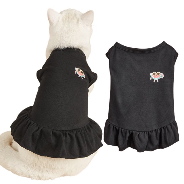 CSChome Robe pour Animaux Été Chien Col Rond Motif Dessin Animé Manches Courtes Pull Mode Urbaine Tenue Décontractée Mignonne Chemise pour Animaux