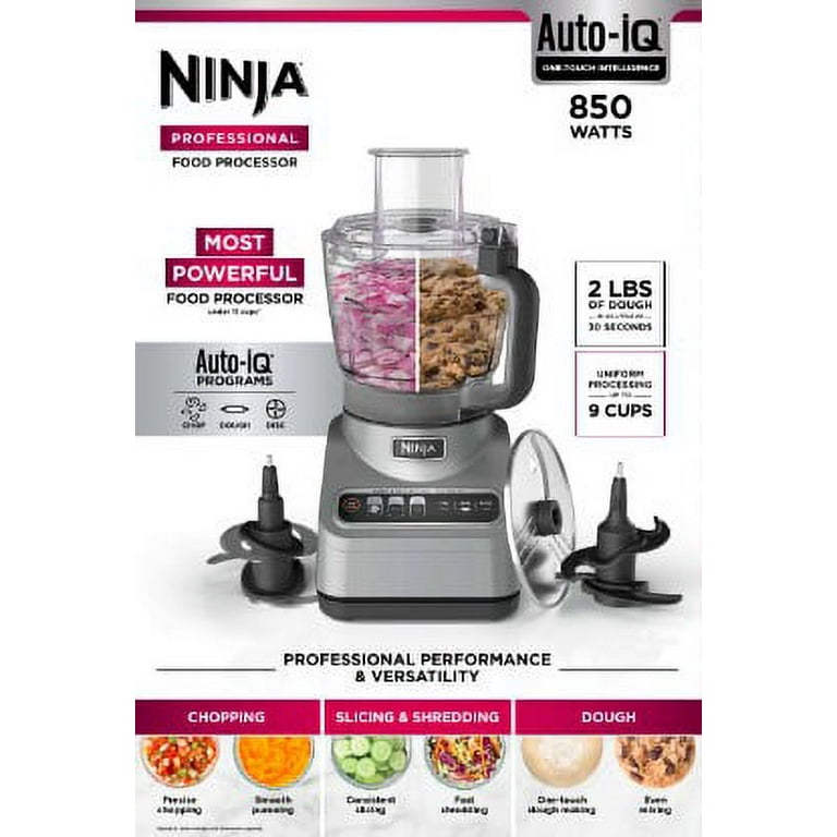 Ninja® Professional Food Processor, 850 Watts, 9-Cup Capacity, Auto-iQ  Preset Programs, BN600 