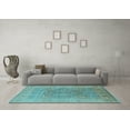 thumbnail image 3 of Ahgly Company Indoor Rectangle Oriental Light Blue Industrial Area Rugs, 2' x 4', 3 of 4
