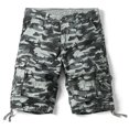 thumbnail image 3 of Pantalones cortos holgados informales de talla grande para hombre, pantalones cortos medianos de cinco puntos con múltiples bolsillos, 3 of 4