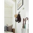 thumbnail image 3 of Amerock Benton Transitional Double Prong Golden Champagne Wall Hook, 3 of 9