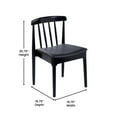 thumbnail image 6 of Flash Furniture Vinyl Dining Side Chair, Black, 6 of 17