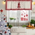 thumbnail image 5 of Red Valentine's Day Curtain Valances for Windows, Kitchen Valance Window Treatments Panel 2 Pack, Gnomes Love Heart Plaid Rustic Rod Pocket Short Curtains for Bathroom Bedroom 42 x 18 Inch, 5 of 8
