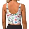 thumbnail image 3 of Lsque Stamp Set Collection Printed Women'S Sports Bra, Compression, Moisture Wicking, High-Impact Sports Bra For Women,Supportive sports bra-Small, 3 of 9