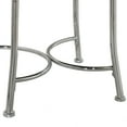 thumbnail image 5 of Hillsdale Furniture Venice Upholstered Backless Faux Diamond Band Chrome Vanity Stool, Silver, 5 of 6