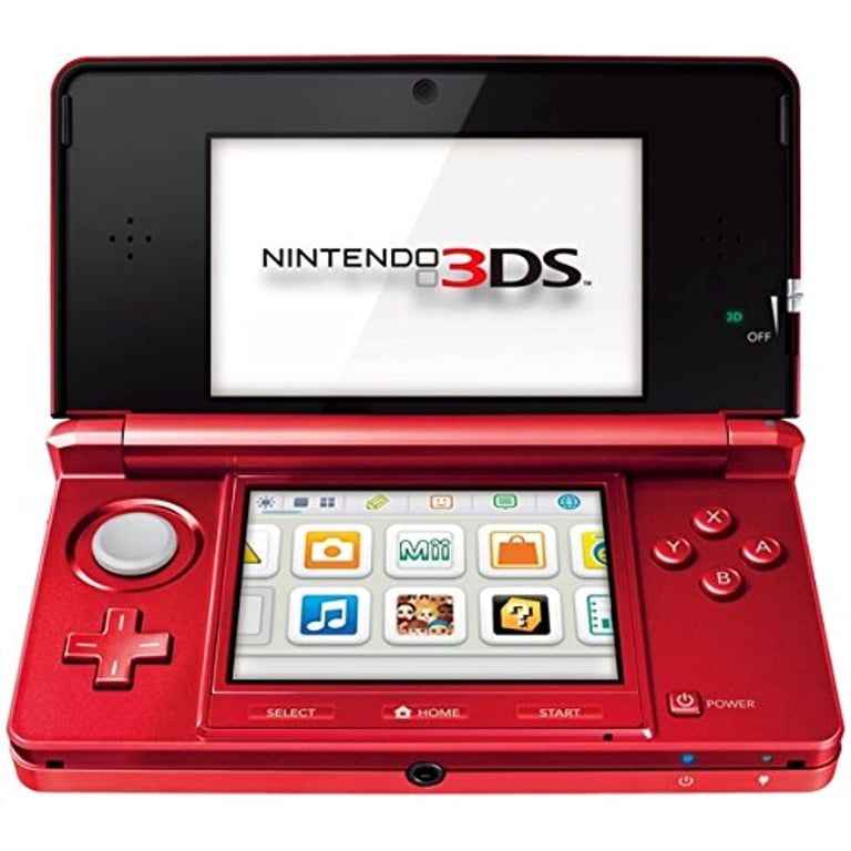 Nintendo 3DS Metallic Red, Refurbished Handheld Gaming System, 3D