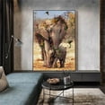 thumbnail image 5 of Lindo Animal elefante HD lienzo pintura sala de estar Animal decoración del hogar regalo, 5 of 5