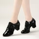 thumbnail image 5 of Zapatos de baile latino para mujer, zapatos de salón de Salsa, suela suave de respiración, de cuero genuino, para práctica de baile, zapatillas de baile para mujer, 5 of 5