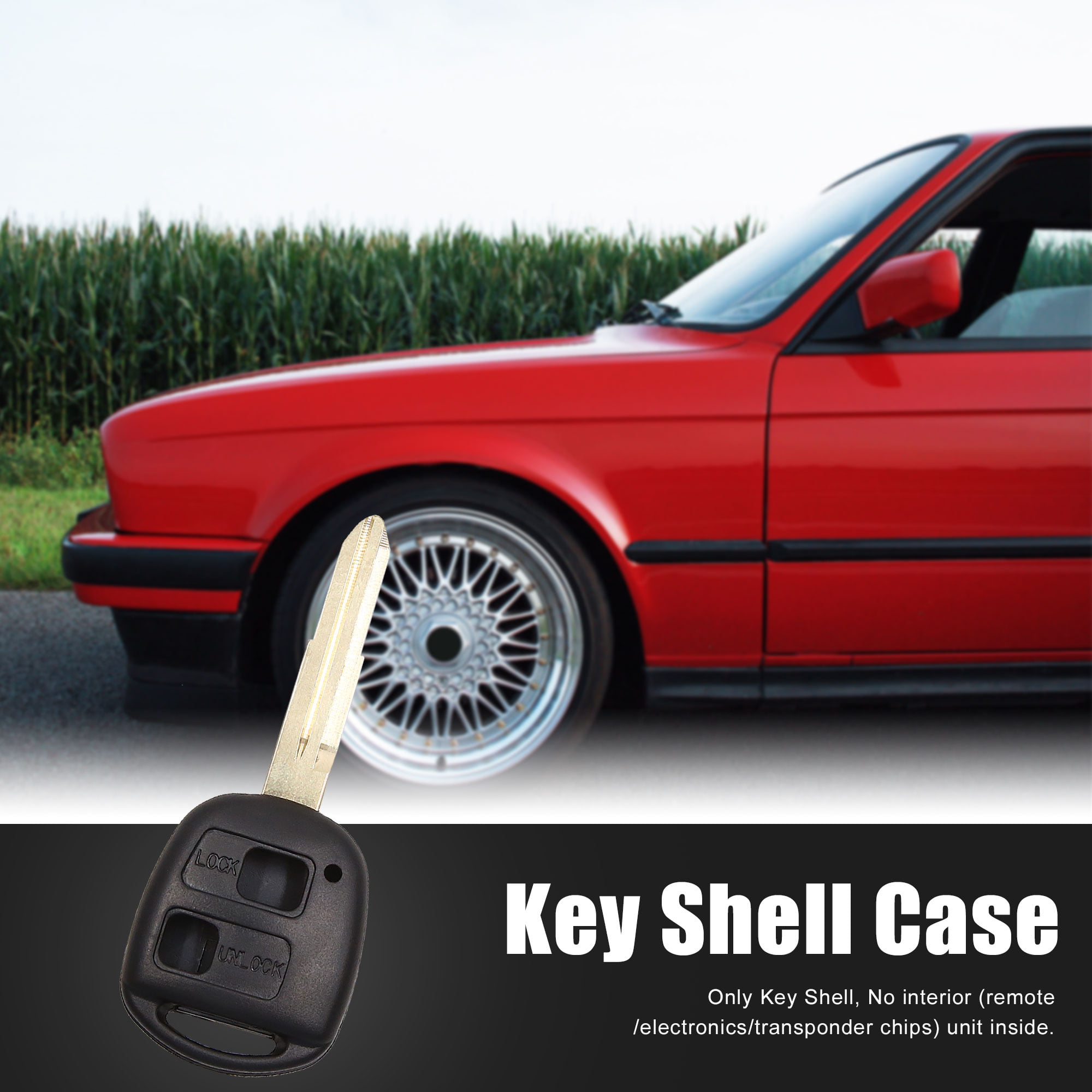 2Buttons Remote Blank Key Shell Case fit forToyota Corolla RAV4 Camry Echo Prado