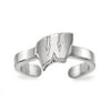 White Sterling Silver Ring Band Wisconsin NCAA University of