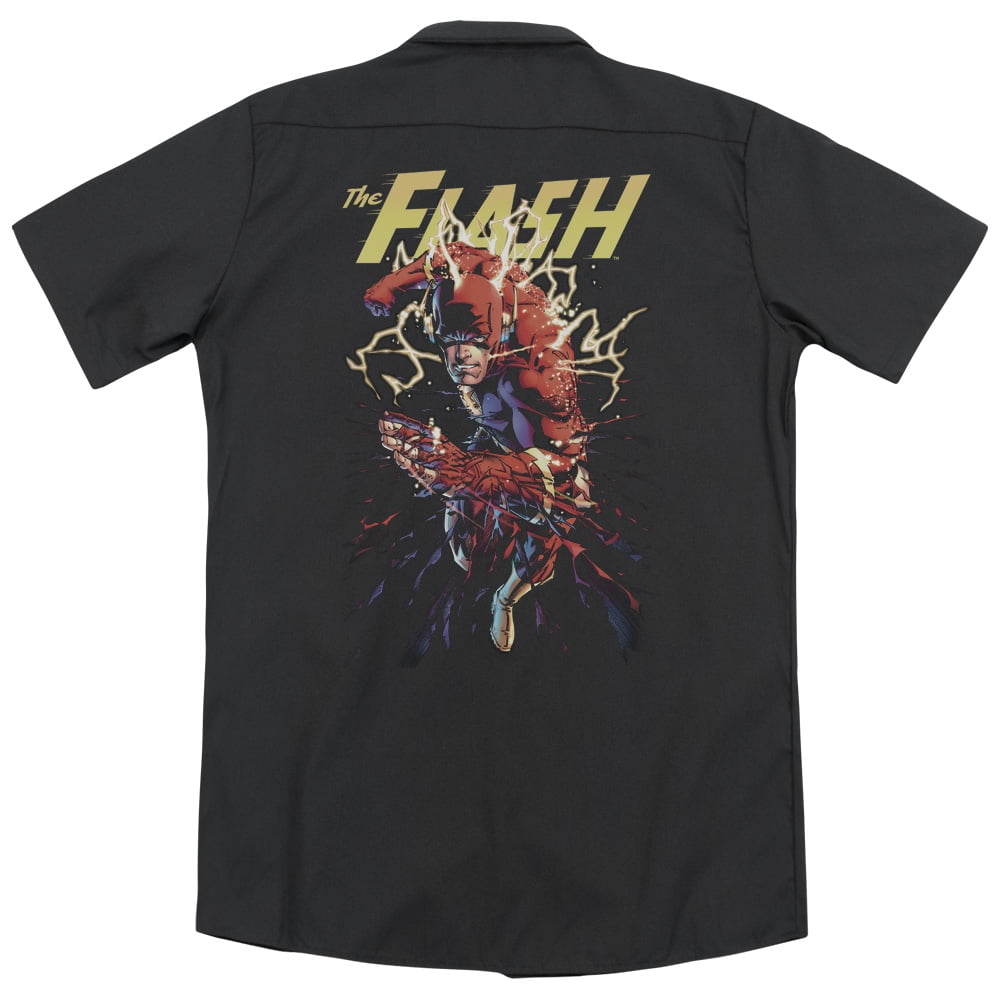 Jla Ripping Apart Adult Work Shirt Jla Ripping Apart Adult Work Shirt