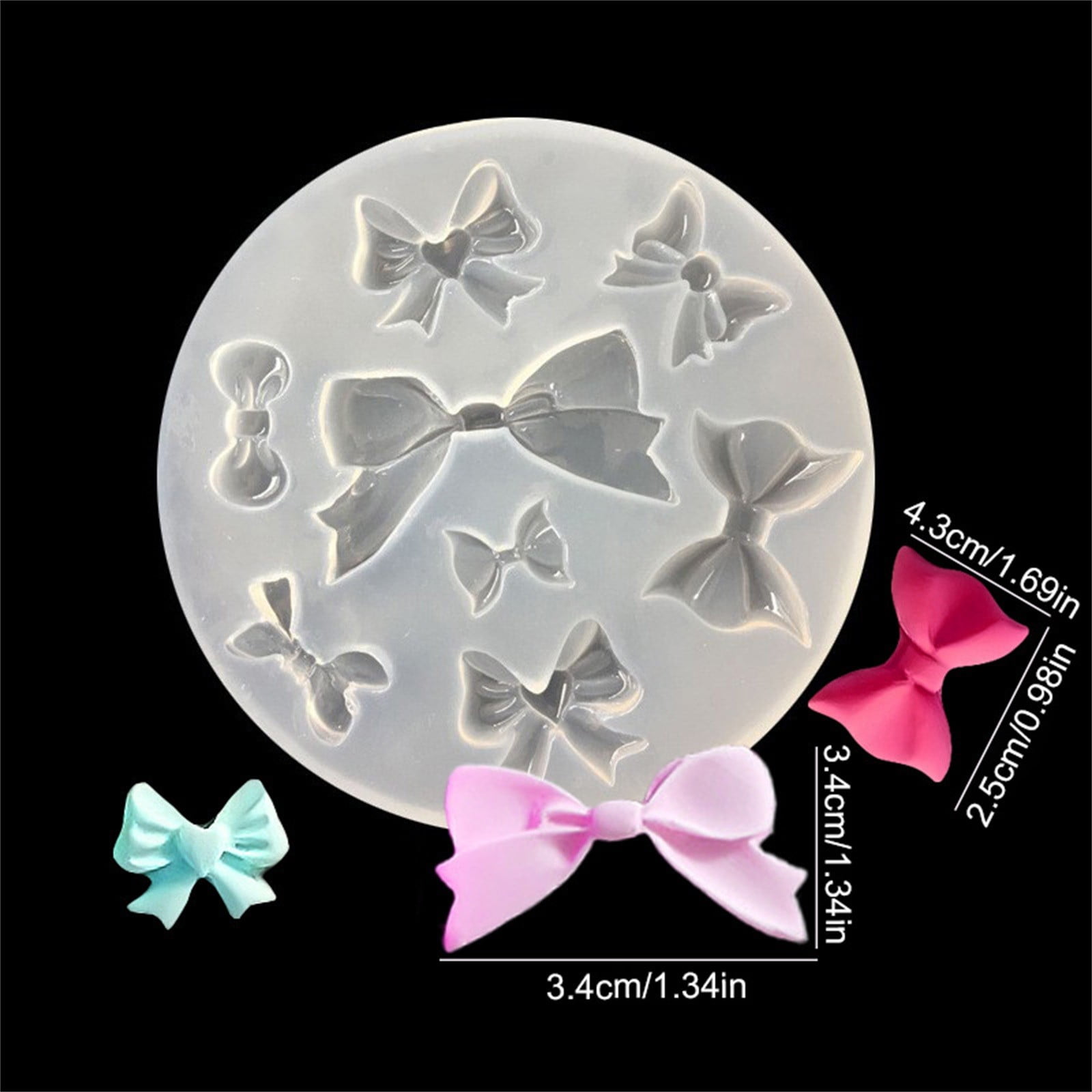 Wmhsylg UV Drip Adhesive UV Mini Bow Moon And Star Glue Clay Molds ...