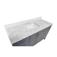 thumbnail image 2 of California 60" Single Bathroom Vanity with Marine Gray Cabinet and Carrara Marble Top, 2 of 6