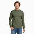 thumbnail image 2 of Gildan Men's Heavy Cotton Long Sleeve T-Shirt, 100% Cotton, Adult T-Shirt, Classic fit Tee, Military Green, XL, 2 of 5
