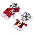thumbnail image 2 of 6pcs Christmas Decorations Santa Silverware Holders Pockets Dinner Decor, 2 of 3