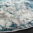 thumbnail image 4 of SAFAVIEH Skyler Joisse Abstract Area Rug, Blue/Ivory, 6'7" x 6'7" Round, 4 of 8