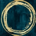 thumbnail image 2 of Harris, Natalie 15x15 Gold Ornate Wood Framed with Double Matting Museum Art Print Titled - Circle Gold on Teal I, 2 of 4