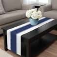 thumbnail image 4 of Blue Solid Color Texture Table Runner 72 Inches Long, Simple Blue Pattern Kitchen Coffee Dining Table Decoration for Home Party Birthday Wedding Home Decor 13x72 Inches, 4 of 8