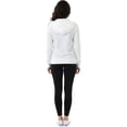 thumbnail image 5 of Women’s Lightweight Cotton Blend Zip Up Hoodie Jacket White Large, 5 of 9