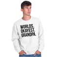 thumbnail image 5 of Worlds Okayest Grandpa Funny Men's Crewneck Sweatshirt Brisco Brands L, 5 of 5