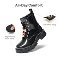 thumbnail image 4 of DREAM PAIRS Girls' Combat Ankle Boots, Lace-Up Boots with Side Zipper, Adjustable Fit, Round Toe and Anti-Slip Outsole, 4 of 6