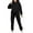 Black, variant on UVN Hoodie Tracksuit for Women Casual Sweatsuit 2Pcs Jogger Set Activewear Outfits with Pockets