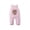 Pink, variant on SNKSDGM Baby Winter Quilted Sleeveless Overalls, Cute 3D Bear Applique Thick Cotton Warm Jumpsuit for Toddler Boys Girls White 3-6 Months