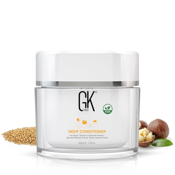 GK HAIR Global Keratin Deep Conditioner Masque (7.05 Fl Oz/200 g) Intense Hydrating Repair Treatment Mask for Dry Damaged Color Treated Frizzy Hair Restoration Formula with JOJOBA Seed Oils