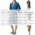 thumbnail image 3 of Men's Lightweight Kimono Robe, Soft Spa Shower Bathrobe with Belt, Hotel Lounge Robes for Men, 3 of 9