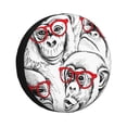 thumbnail image 1 of Fotbe Monkey Funda de Llanta de Repuesto con Estampado, Engrosada, Ajuste Universal para Jeep, Remolque, RV, SUV, Camión-15 inch, 1 of 6