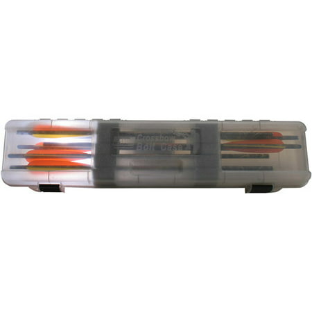 MTM Crossbow Bolt Case, Holds 12, Clear Smoke