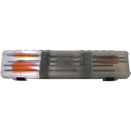 MTM Crossbow Bolt Case, Holds 12, Clear Smoke