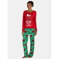 thumbnail image 2 of Peanuts Snoopy Women’s Home for the Holidays Matching Family Pajamas Set, 2-Piece, 2 of 6