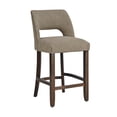 thumbnail image 5 of Vknow Furniture Modern Curved Back 2-Piece Counter Height Bar Stools, Upholstered Kitchen Bar Stools with Footrest for Kitchen Island and Dining Room,Taupe, 5 of 8