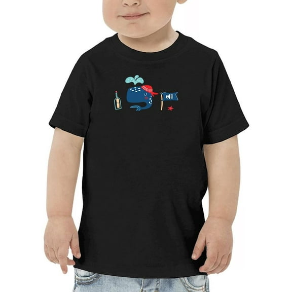 Pirate Whale T-Shirt Toddler -Image by Shutterstock,  3 Toddler
