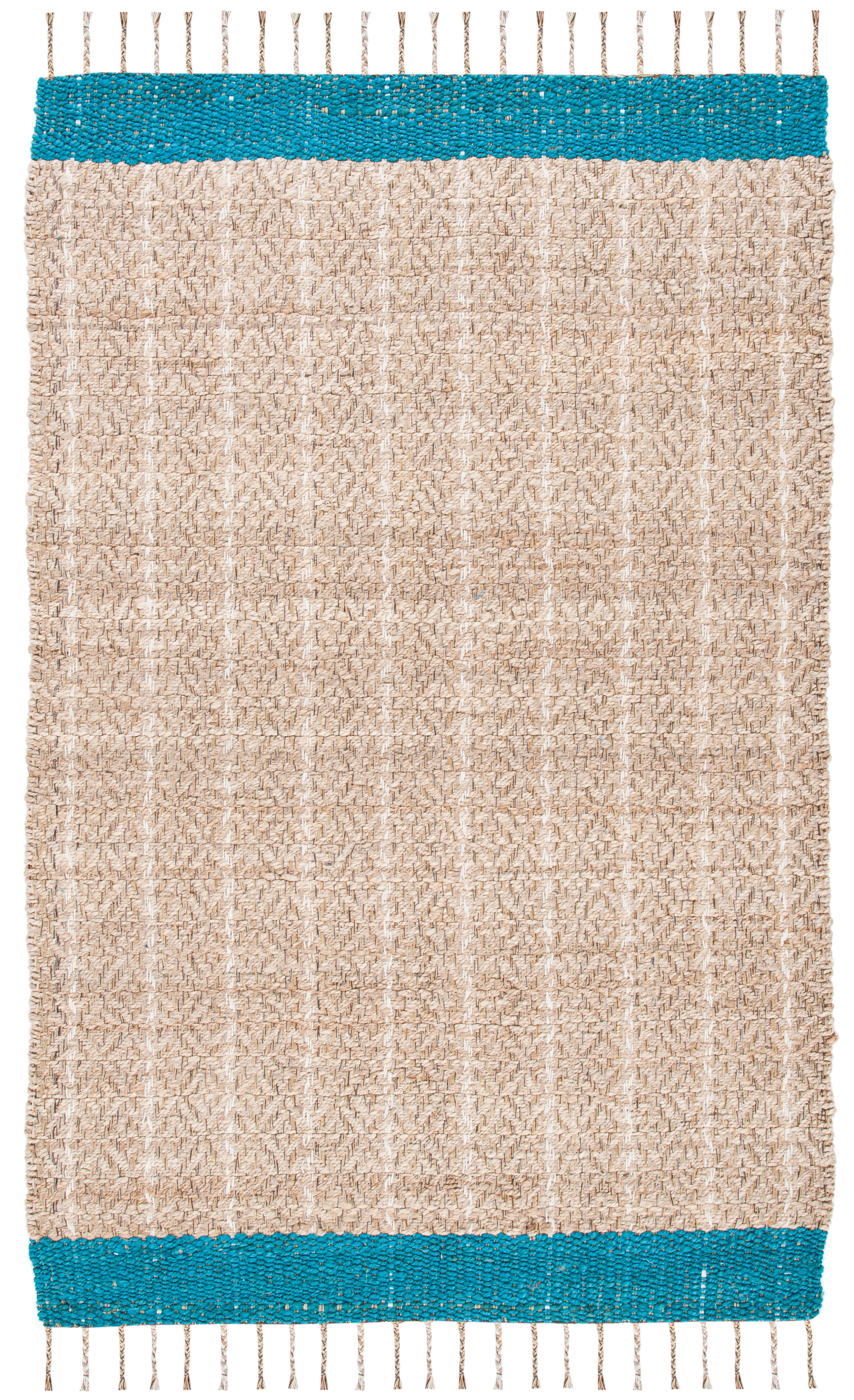 SAFAVIEH Cape Cod Kristen Distressed Area Rug, Blue/Natural, 5' x 8'