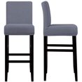 thumbnail image 2 of Housses de Chaise de Comptoir de Pub Réutilisables Housse Extensible Amovible Lavable Ensemble de 1(86-Grisbleu), 2 of 6