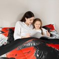thumbnail image 5 of Homewish Japanese Ukiyo-E Bedding Comforter Set,Raven Samurai Twin Comforter Sets,Black Orange Gray Bedding Set For Adults,Breathable Home Decor Reversible,2pcs, 5 of 8